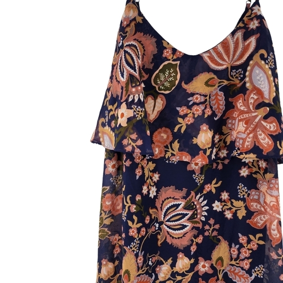 Motherhood Maternity Women's Floral Spaghetti Strap Maxi Dress - L - Picture 3 of 7